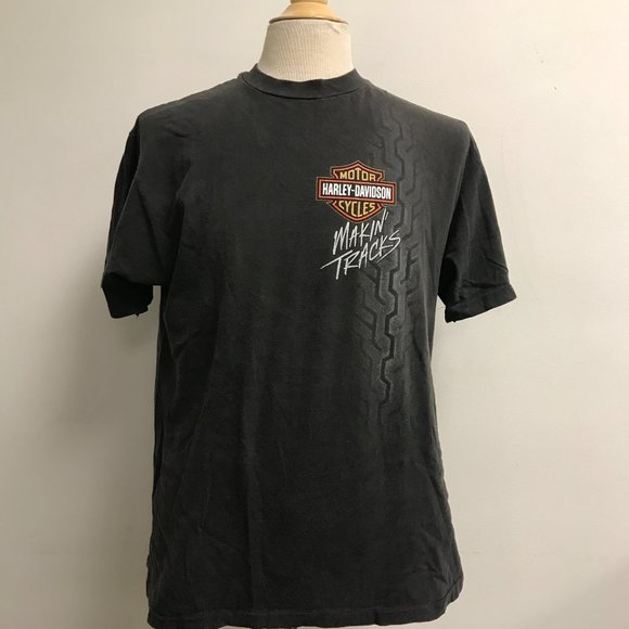Harley Davidson Victorville California black graphic cotton t shirt rte 66 L - Picture 2 of 4